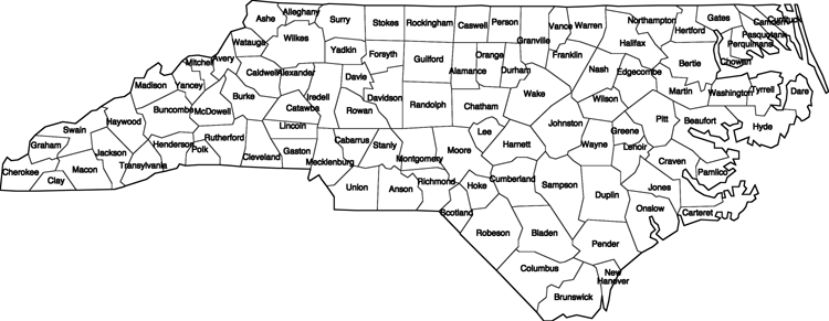 Map North Carolina Towns - International Maps graphic regarding North Carolina County Map Printable identify Map North Carolina Metropolitan areas - International Maps